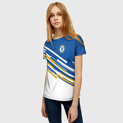 Футболка женская FC Chelsea: Colour Line, цвет: 3D-принт — фото 2