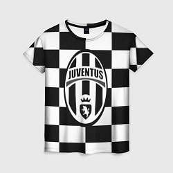 Футболка женская FC Juventus: W&B Grid, цвет: 3D-принт