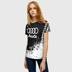 Футболка женская Audi: Black Spray, цвет: 3D-принт — фото 2