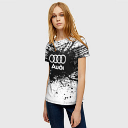 Футболка женская Audi: Black Spray, цвет: 3D-принт — фото 2