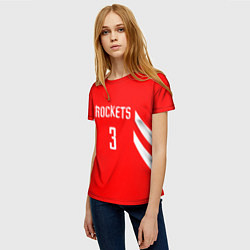 Футболка женская Rockets: Chris Paul 3, цвет: 3D-принт — фото 2