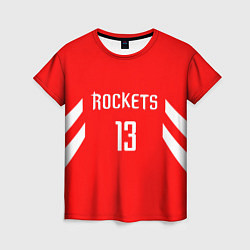 Футболка женская Rockets: James Harden 13, цвет: 3D-принт