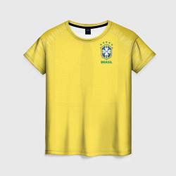 Футболка женская Бразилия: ЧМ-2018, цвет: 3D-принт