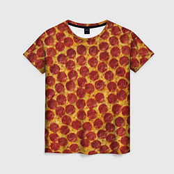 Футболка женская Пицца пепперони, цвет: 3D-принт