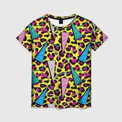 Футболка женская 80s Leopard, цвет: 3D-принт