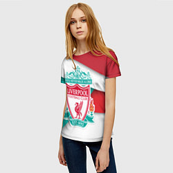 Футболка женская FC Liverpool, цвет: 3D-принт — фото 2