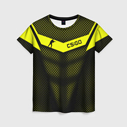 Футболка женская CS:GO Yellow Carbon, цвет: 3D-принт
