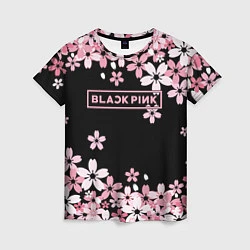 Футболка женская Black Pink: Pink Sakura, цвет: 3D-принт