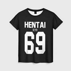 Женская футболка Hentai 69: Black Style