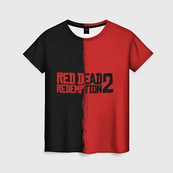 Футболка женская RDD 2: Black & Red, цвет: 3D-принт