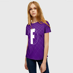 Футболка женская F – Fortnite, цвет: 3D-принт — фото 2