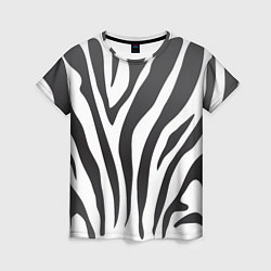 Футболка женская Африканская зебра, цвет: 3D-принт