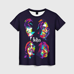 Женская футболка The Beatles: Art Faces