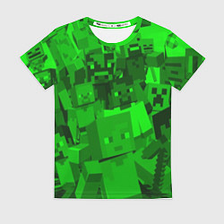 Футболка женская Minecraft game characters, цвет: 3D-принт