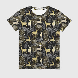 Женская футболка Рождественские олени