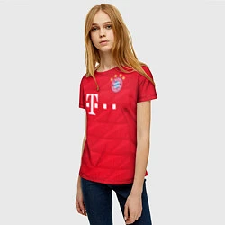 Футболка женская FC Bayern: Home 19-20, цвет: 3D-принт — фото 2