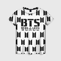 Женская футболка BTS: White Pattern