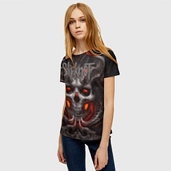 Футболка женская Slipknot: Hell Skull, цвет: 3D-принт — фото 2