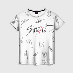 Футболка женская STRAY KIDS АВТОГРАФЫ, цвет: 3D-принт