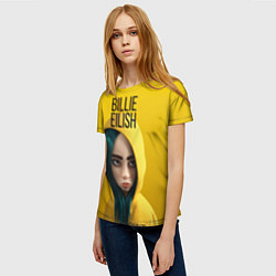 Футболка женская BILLIE EILISH: Yellow Girl, цвет: 3D-принт — фото 2