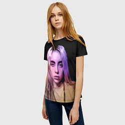 Футболка женская BILLIE EILISH: Violet Mood, цвет: 3D-принт — фото 2