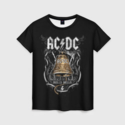 Футболка женская ACDC - hells bells, цвет: 3D-принт