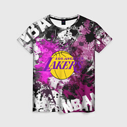 Футболка женская Лос-Анджелес Лейкерс, Los Angeles Lakers, цвет: 3D-принт