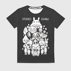 Футболка женская Мой сосед Тоторо Studio Ghibli, цвет: 3D-принт