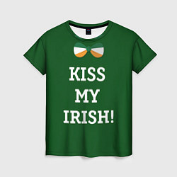 Женская футболка Kiss my Irish