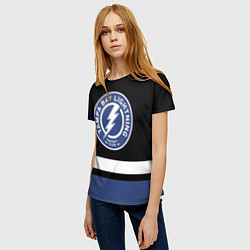 Футболка женская Тампа-Бэй Лайтнинг, цвет: 3D-принт — фото 2