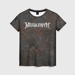 Футболка женская Megadeth, цвет: 3D-принт