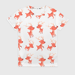 Футболка женская Милый олень, цвет: 3D-принт