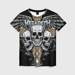 Футболка женская Megadeth, цвет: 3D-принт
