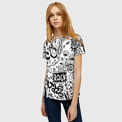Футболка женская Rock, цвет: 3D-принт — фото 2