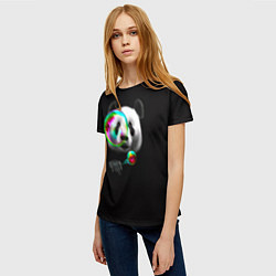 Футболка женская Панда и мыльный пузырь, цвет: 3D-принт — фото 2
