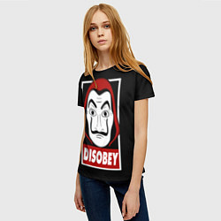 Футболка женская Disobey, цвет: 3D-принт — фото 2