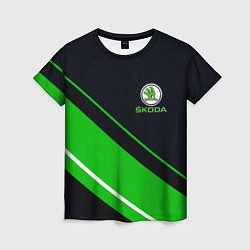 Футболка женская SKODA, цвет: 3D-принт