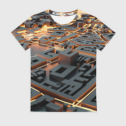 Футболка женская 3D абстрактная схема, цвет: 3D-принт