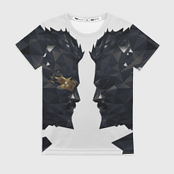 Футболка женская Отражение Адама Дженсена Deus Ex, цвет: 3D-принт