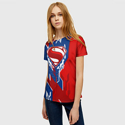Футболка женская Знак Супермен, цвет: 3D-принт — фото 2