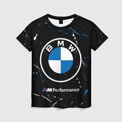 Футболка женская BMW БМВ, цвет: 3D-принт