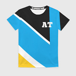Футболка женская Athletic team blue, цвет: 3D-принт