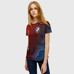 Футболка женская BMW БМВ, цвет: 3D-принт — фото 2
