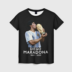 Футболка женская Diego Maradona, цвет: 3D-принт