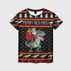 Женская футболка Merry Rex-mas