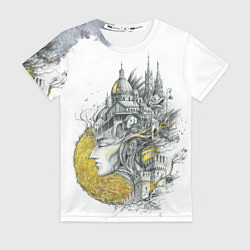 Женская футболка Город в голове