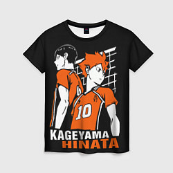 Футболка женская Haikyuu Hinata Kageyama, цвет: 3D-принт