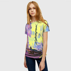 Футболка женская Cyberpunk 2077, цвет: 3D-принт — фото 2