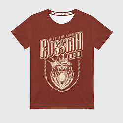 Женская футболка Русский медведь в короне