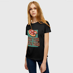 Футболка женская I want pizza, Я хочу пиццы, цвет: 3D-принт — фото 2